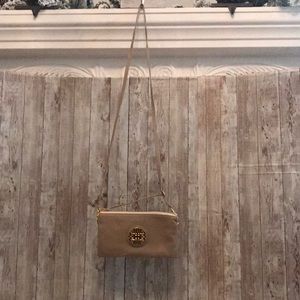 3/$30 sale - Tan crossbody/wristlet